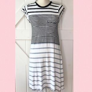 American Eagle Striped Color Block Short Sleeve T-Shirt Dress small